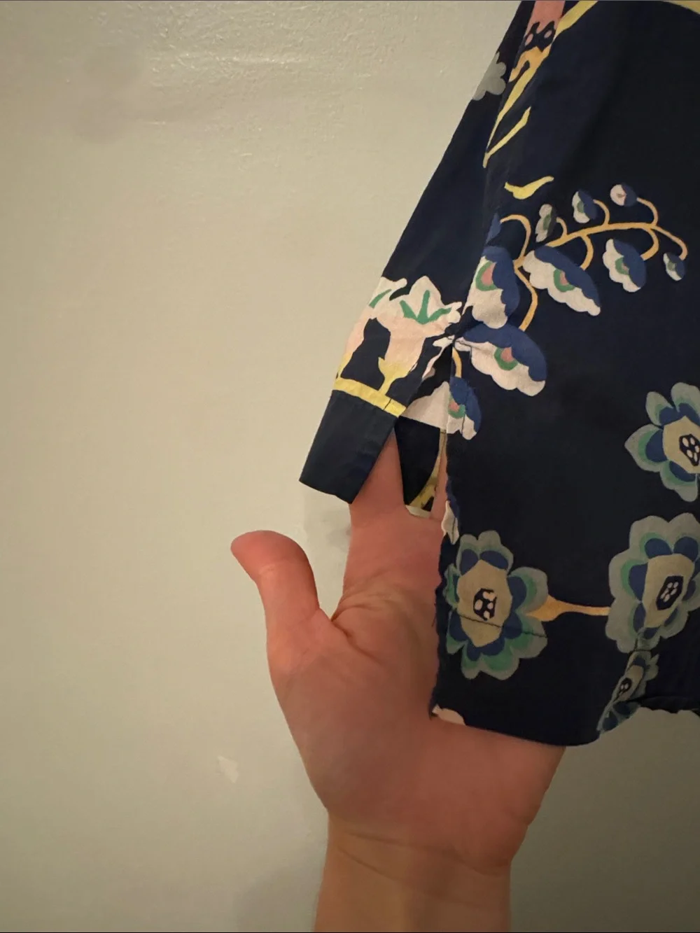 J. Crew Liberty Fabrics Navy Floral Print Sleeveless Blouse